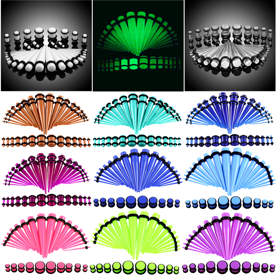 Body Jewelry Tunnels - 36pcs/lot Acrylic Ear Gauge Taper and