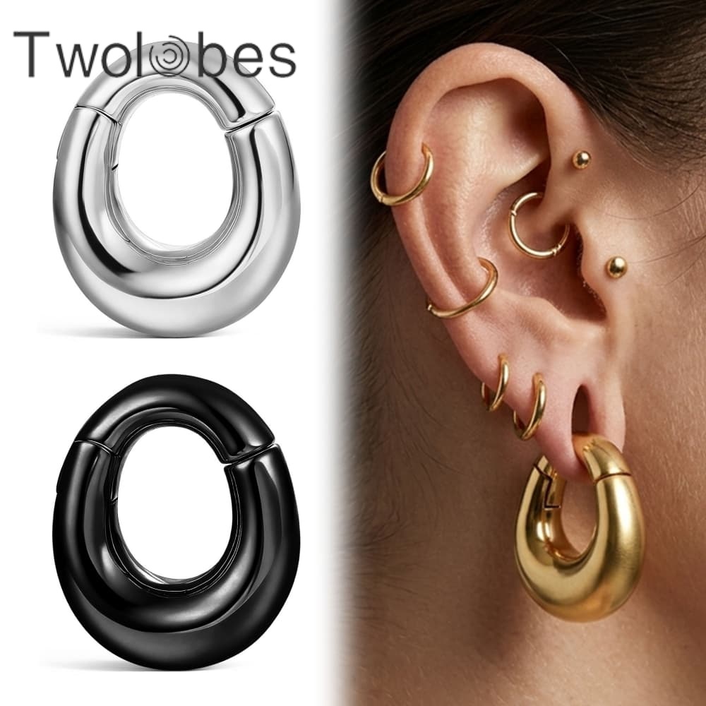 Body Jewelry Hangers - Twolobes 2PCS 316L Stainless Steel Ear