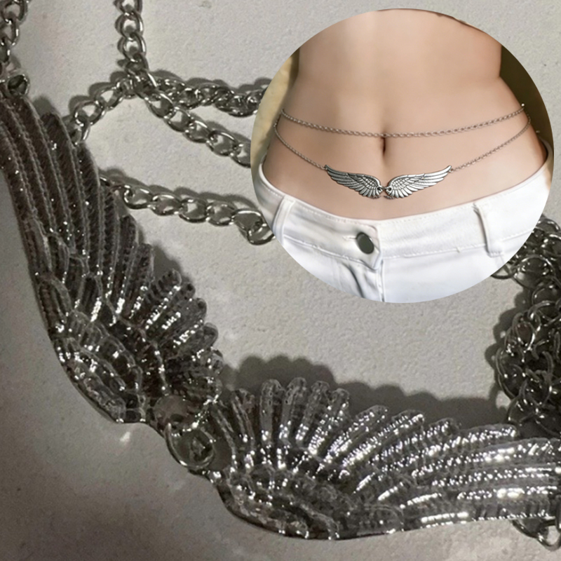 Body Jewelry Waist Chains - Double Layer Wings Angel Waist Chain