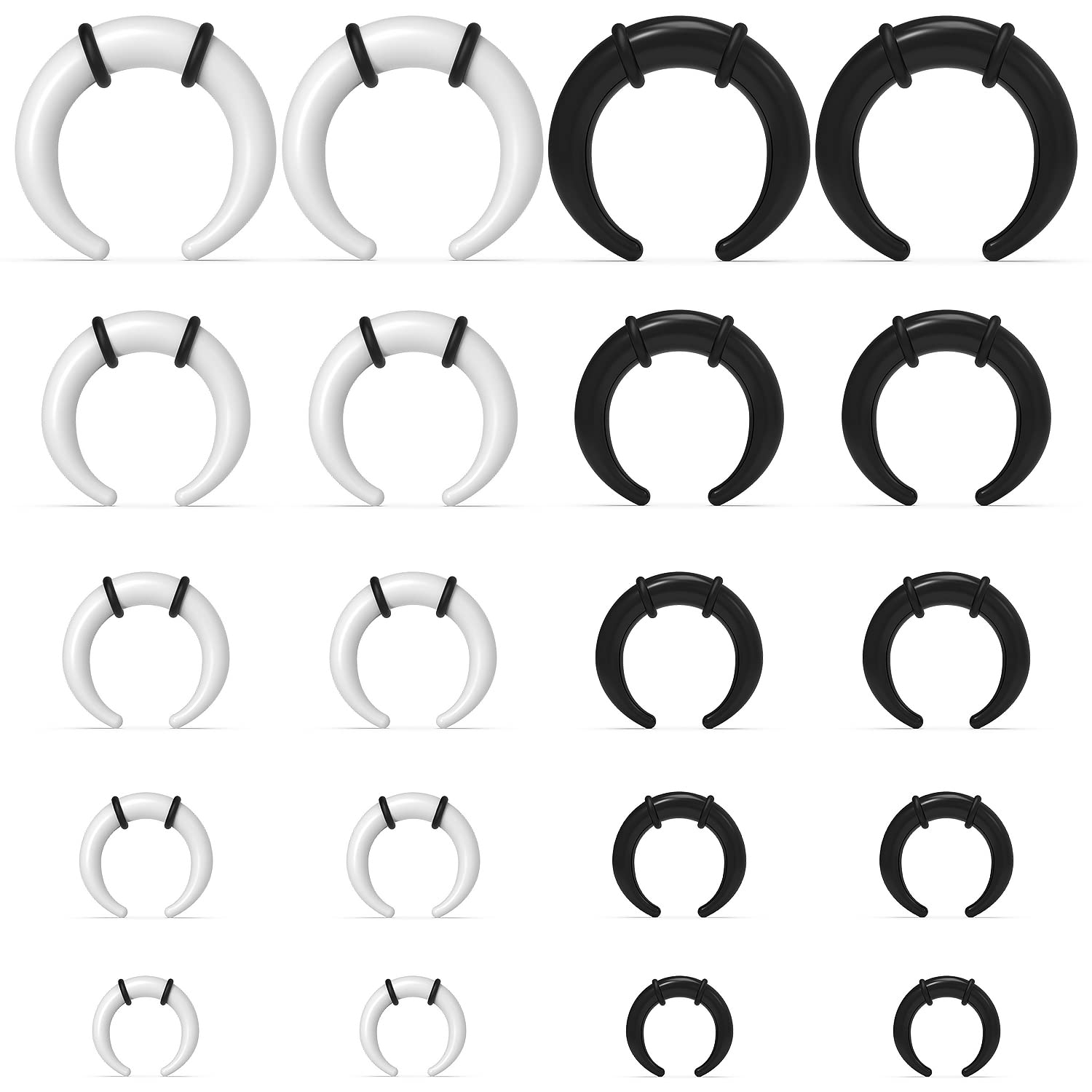 Body Jewelry Tunnels - Large Septum Rings 14G 12G 8G
