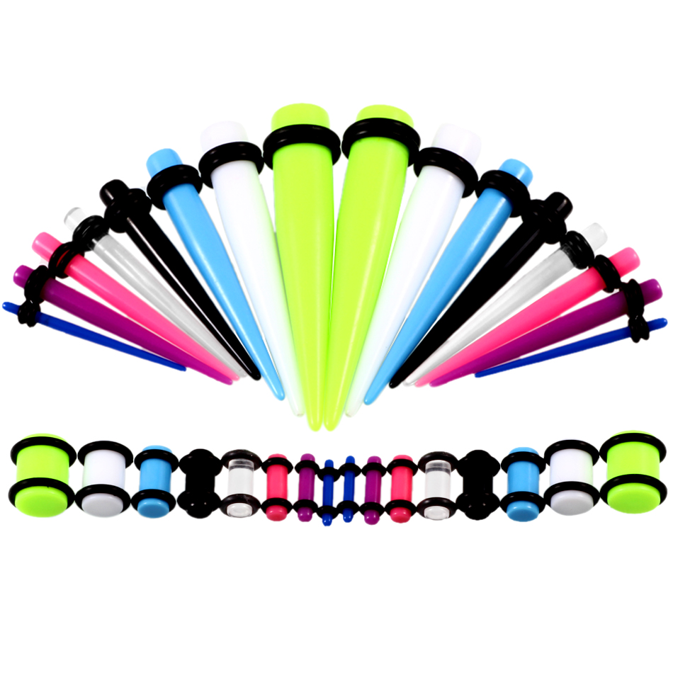 36pcs/lot Acrylic Ear Gauge Ta - Body Jewelry Tunnels のレビューと価格