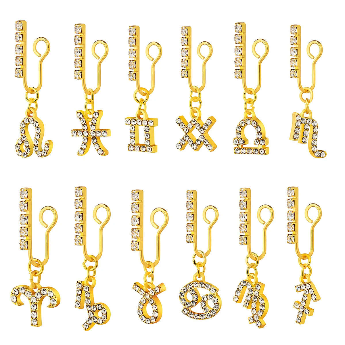 2 Pack Ear Clips Metal Zircon  - Body Jewelry Tunnels のレビューと価格