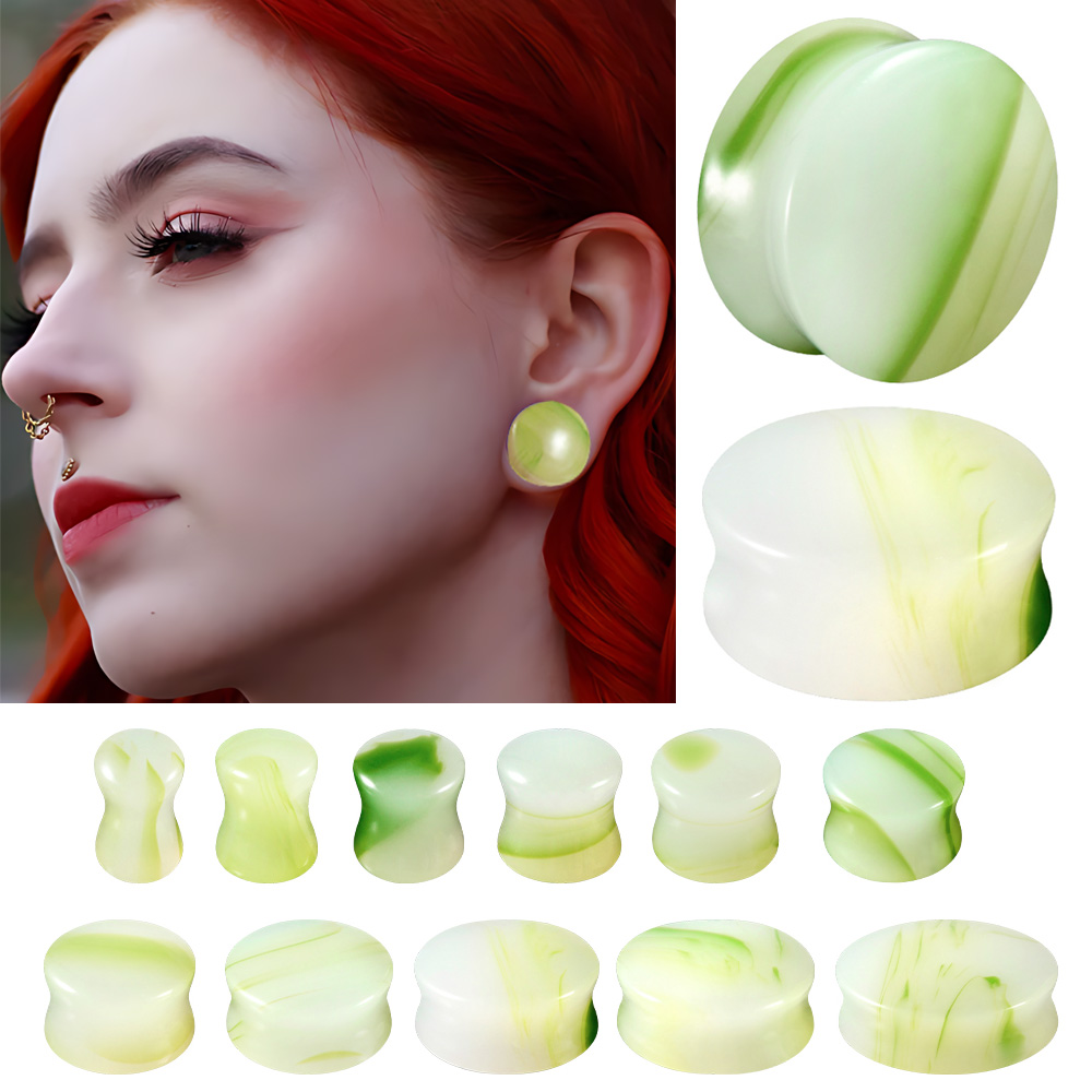 1/2/22PCS Glass&Stone Round Ea - Body Jewelry Tunnels のレビューと価格