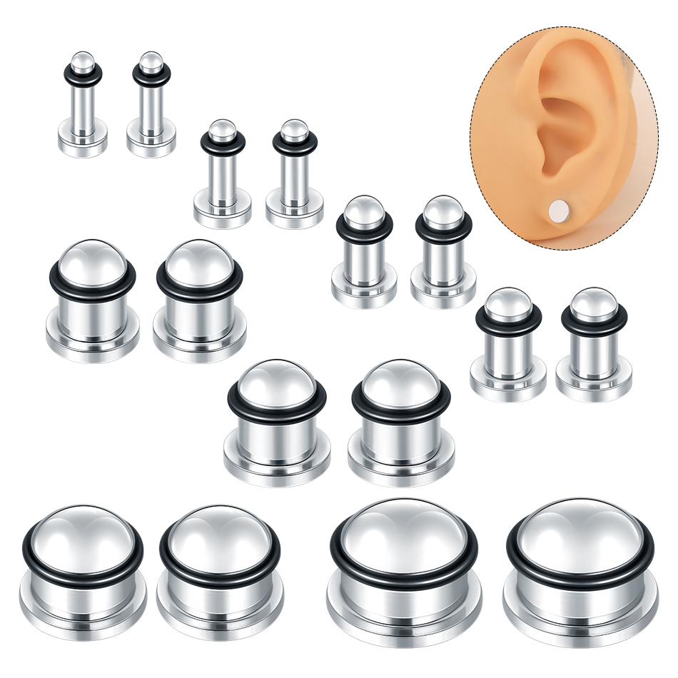 1Pair Stainless Steel Ear Tunn - Body Jewelry Tunnels のレビューと価格