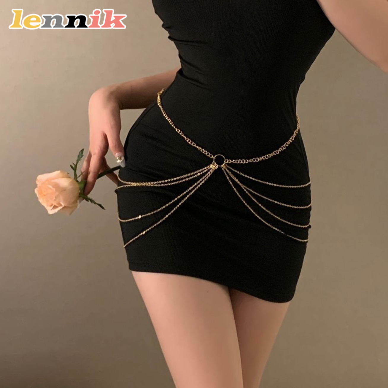 LENNIK Tassel Metal Multi-Laye - Body Jewelry Waist Chains のレビューと価格