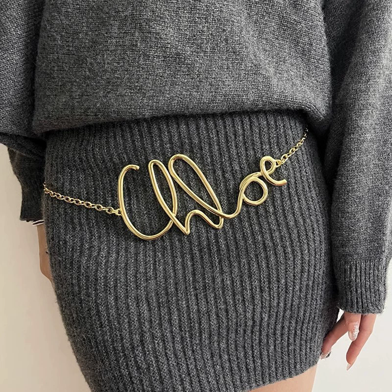 2025 New Retro Gold Letter Wai - Body Jewelry Waist Chains のレビューと価格