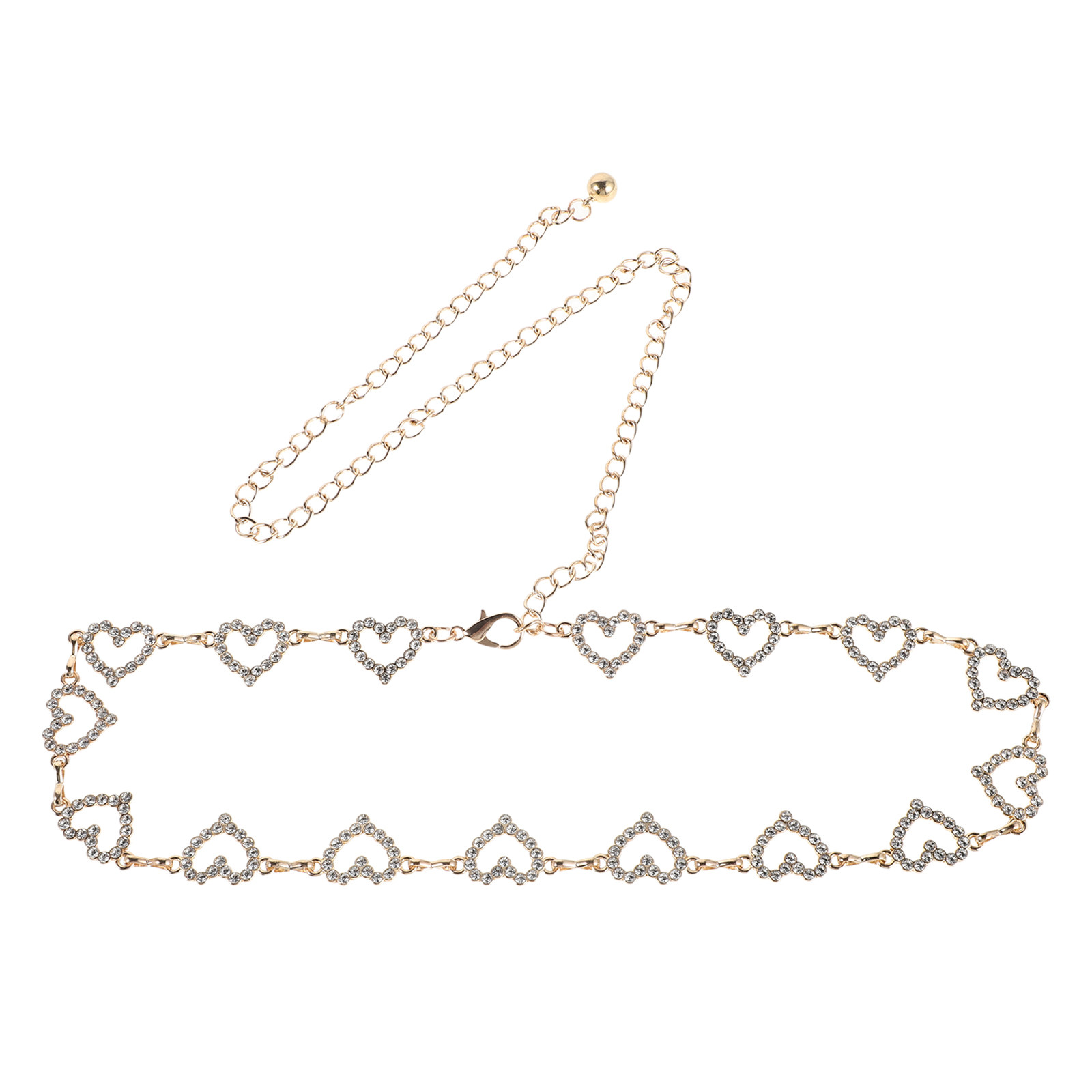 Women Heart Rhinestone Waist C - Body Jewelry Waist Chains のレビューと価格