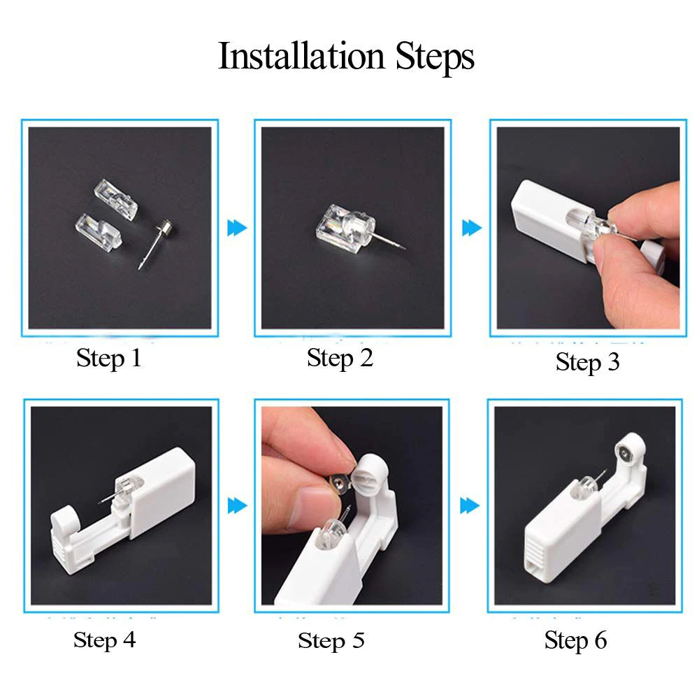 1-20Pcs/set Ear Piercing Gun D - Body Jewelry Tunnels のレビューと価格