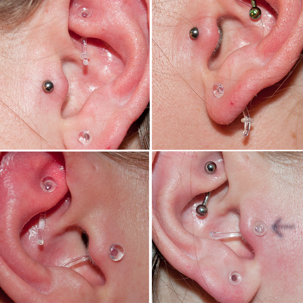 1PC Glass Nose Stud Transparen - Body Jewelry Storage のレビューと価格