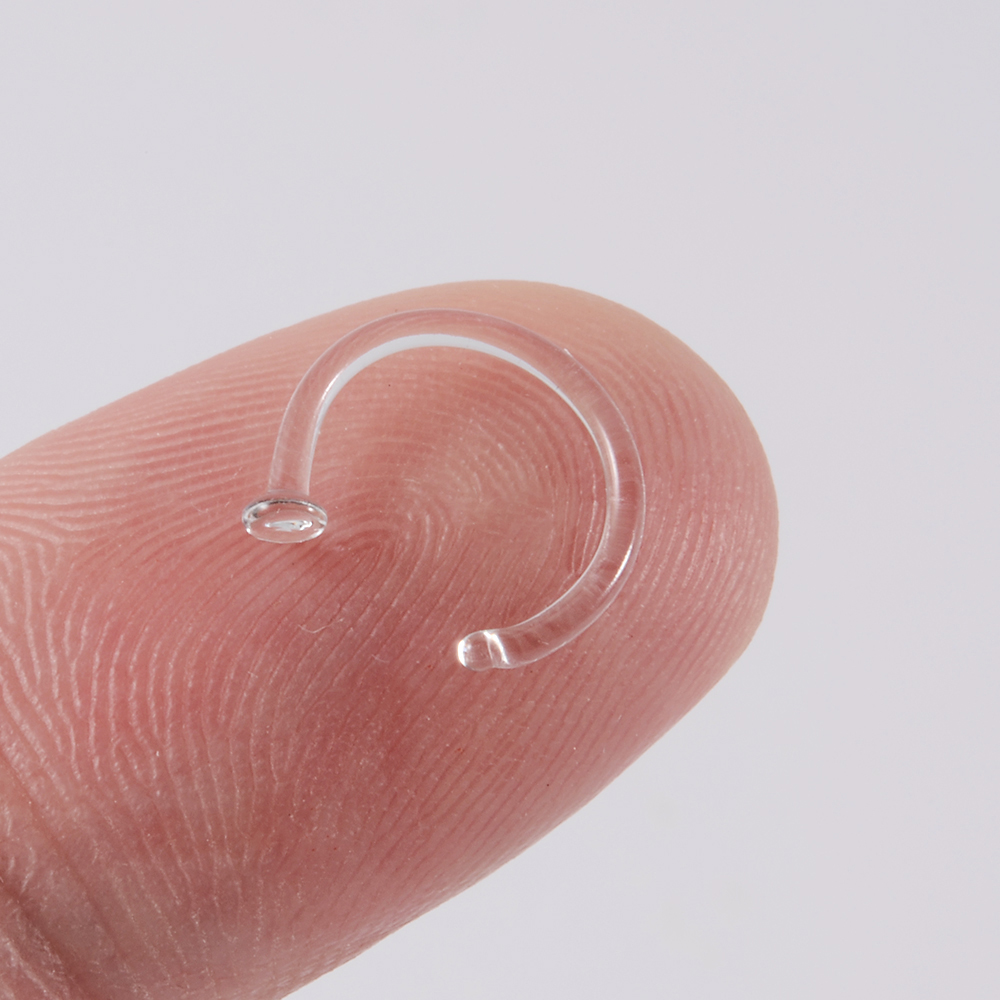 1PC Glass Nose Stud Transparen - Body Jewelry Storage のレビューと価格