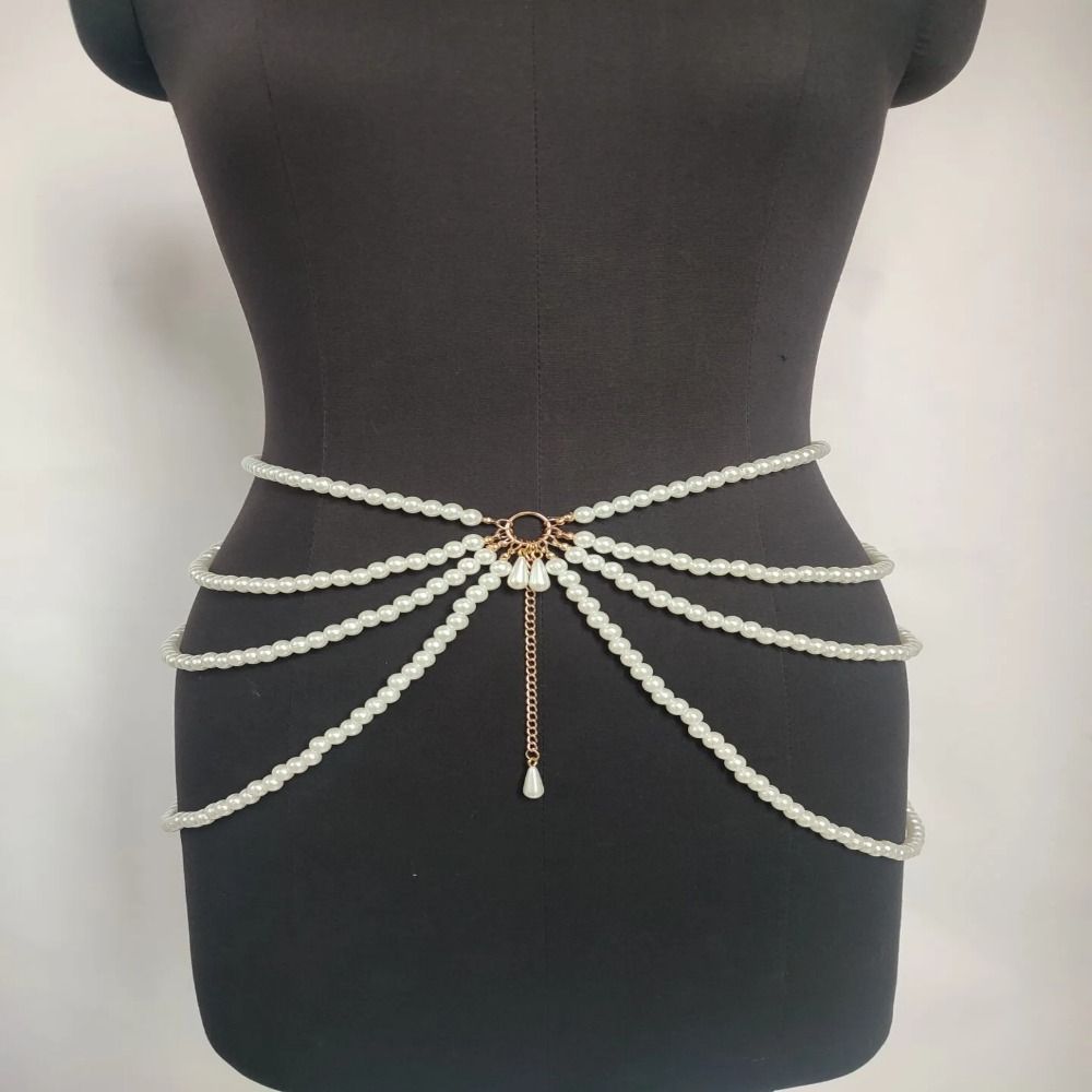 Fashion Y2K Multilayer Pearl W - Body Jewelry Y2K のレビューと価格