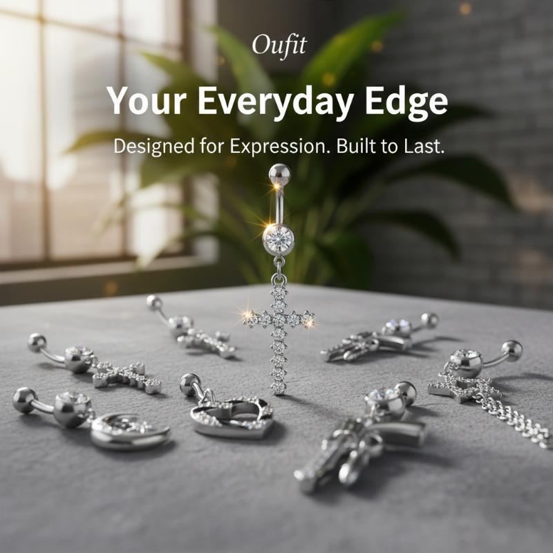 Punk Gothic Stainless Steel Na - Body Jewelry Belly Button Rings のレビューと価格