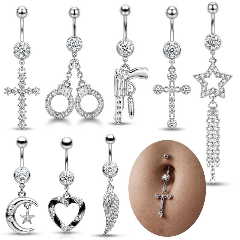 Punk Gothic Stainless Steel Na - Body Jewelry Belly Button Rings のレビューと価格