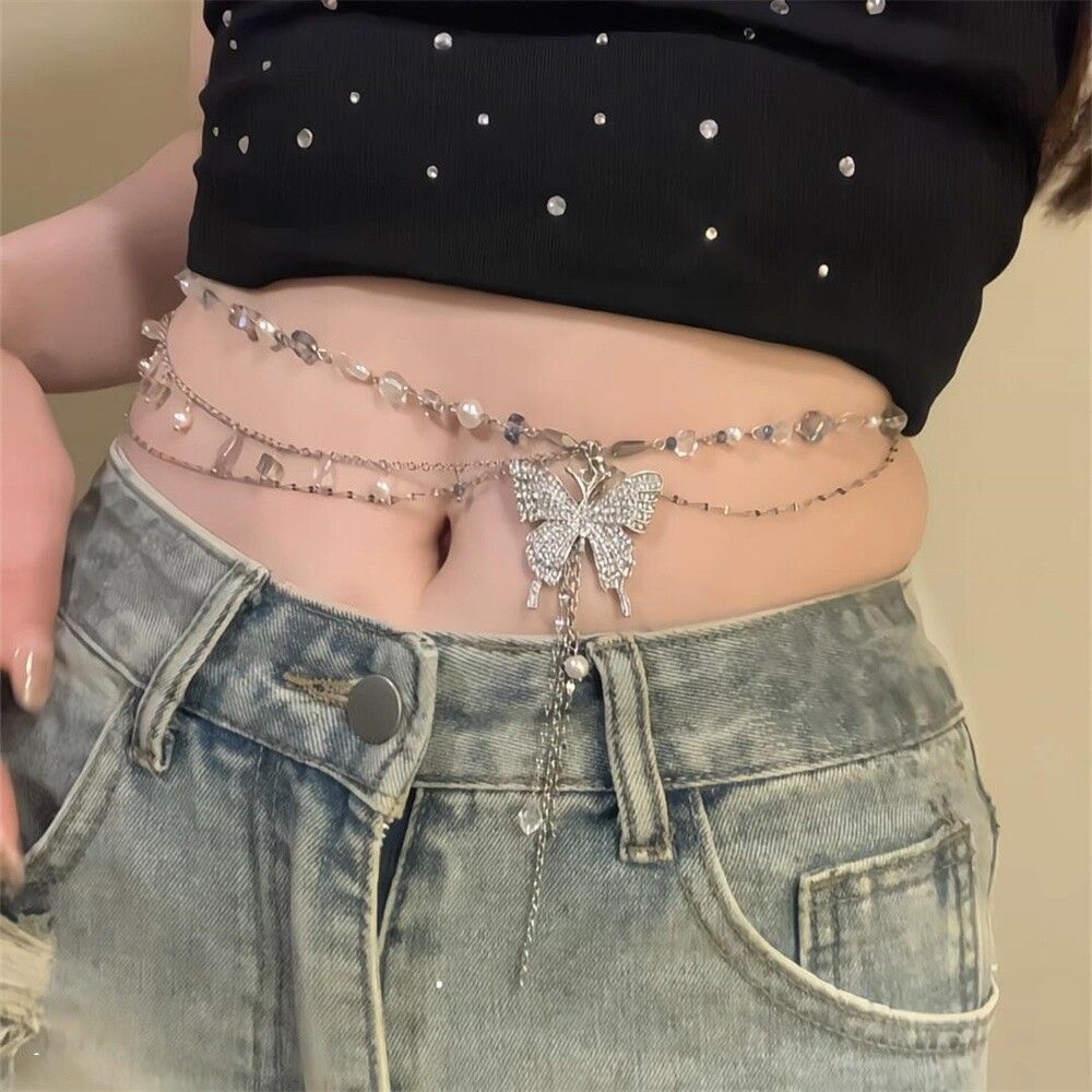 Y2k Butterfly Waist Chain for  - Body Jewelry Waist Chains のレビューと価格