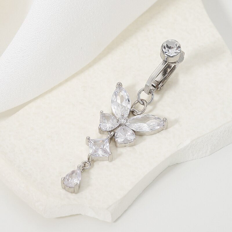 Clip On Belly Button Ring Butt - Body Jewelry Belly Button Rings のレビューと価格