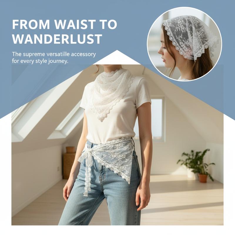 Frilly Cute Lace Bandana Scarf - Body Jewelry Waist Chains のレビューと価格