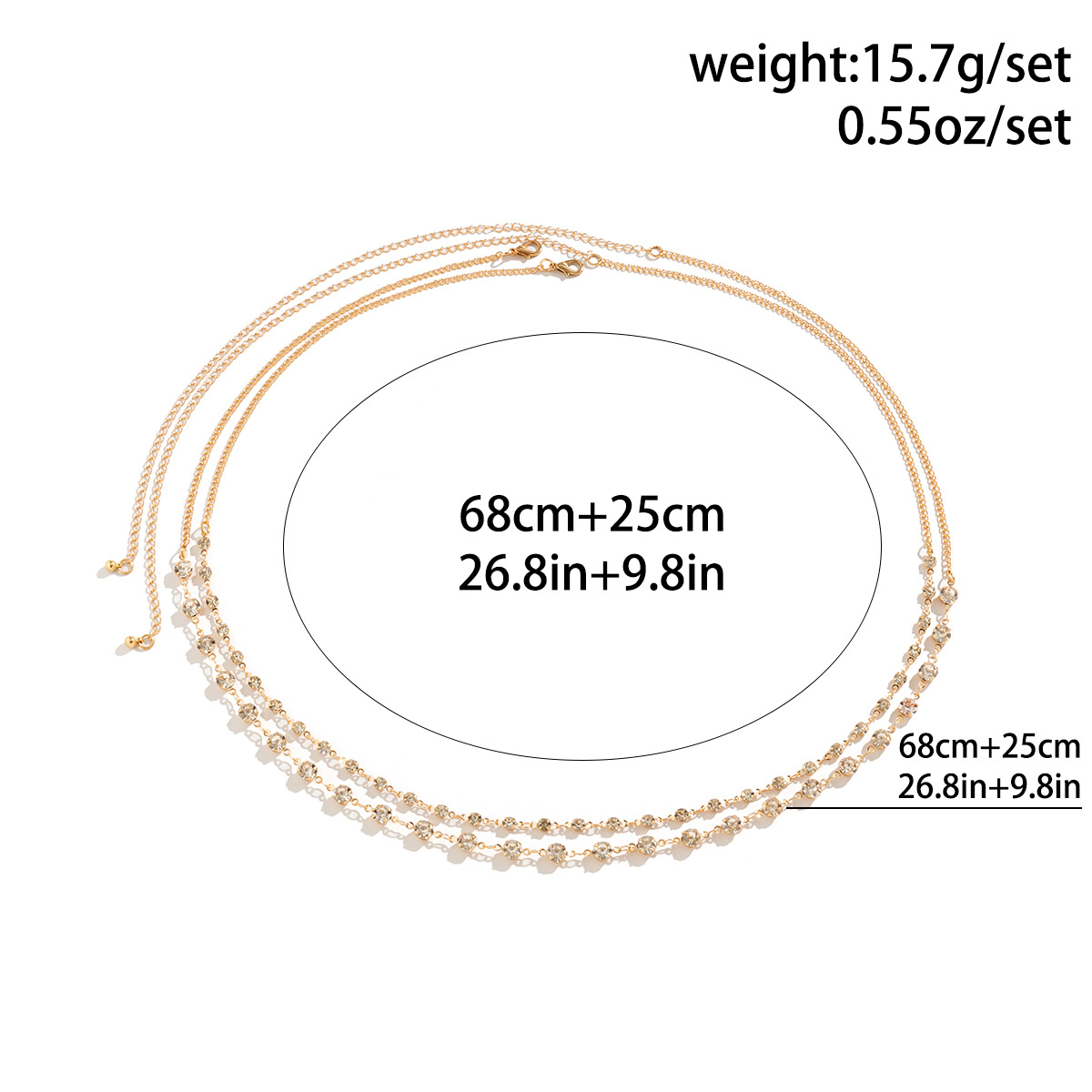 Retro Simple Sweet Luxury Shin - Body Jewelry Waist Chains のレビューと価格