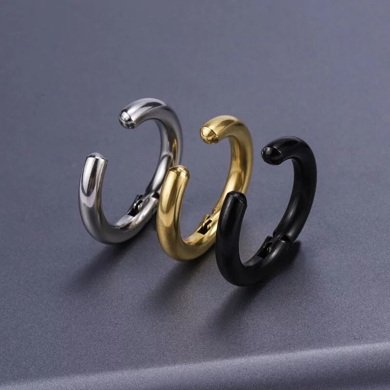 2/6Pcs Fake Huggie Hoop Earrin - Body Jewelry Tunnels のレビューと価格
