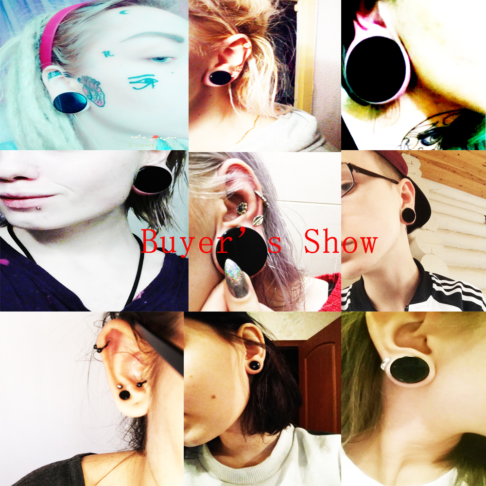 1 Pair 3mm-50mm Big Size Solid - Body Jewelry Tunnels のレビューと価格