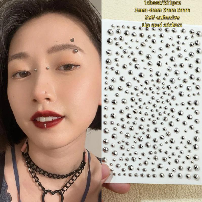 321pcs Non Piercing Lip Studs  - Body Jewelry Belly Button Rings のレビューと価格