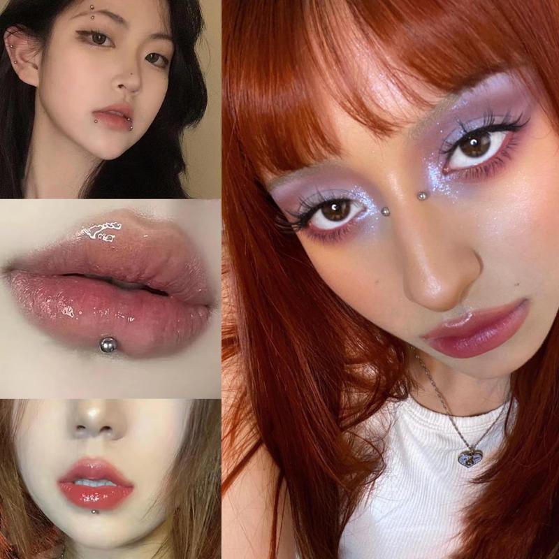 321pcs Non Piercing Lip Studs  - Body Jewelry Belly Button Rings のレビューと価格