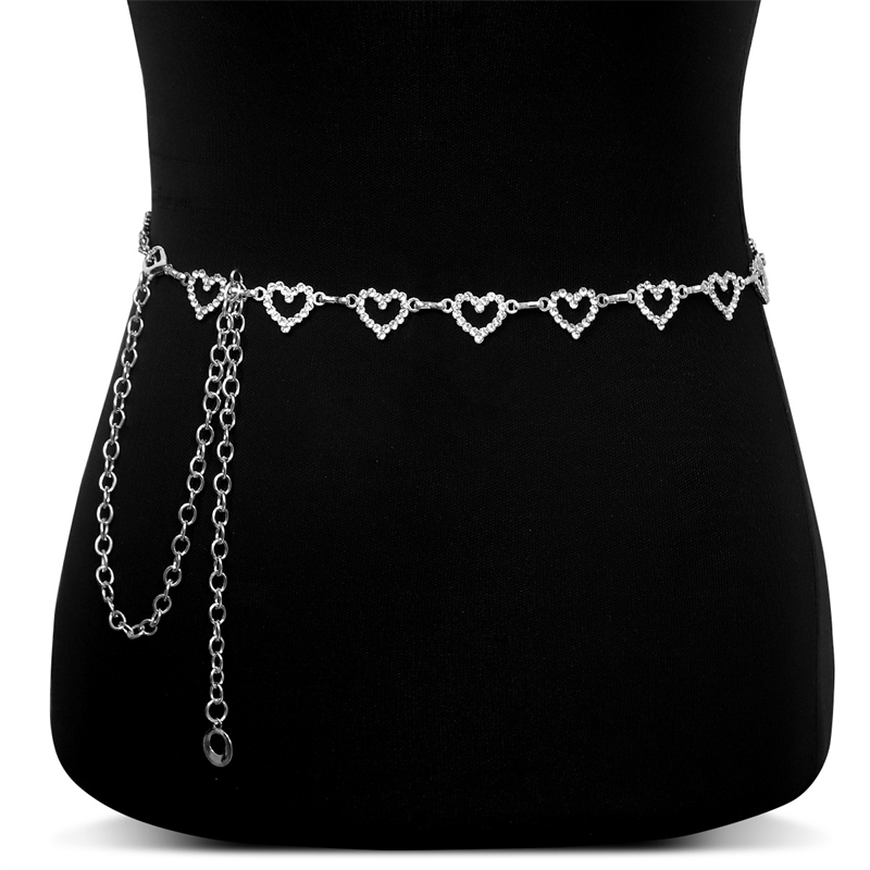 Fashion Rhinestone Heart Waist - Body Jewelry Waist Chains のレビューと価格