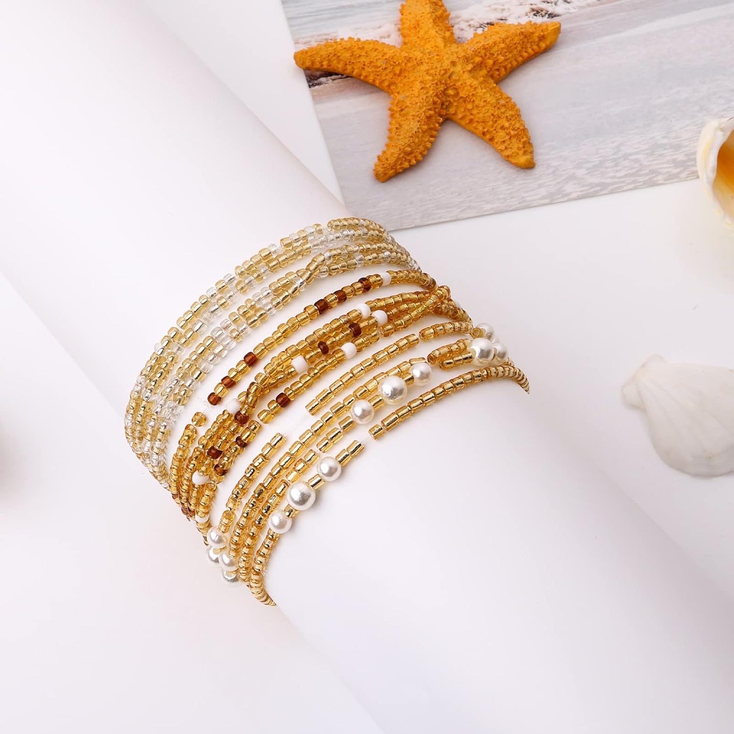 Waist Beads for Women Belly Be - Body Jewelry Waist Chains のレビューと価格