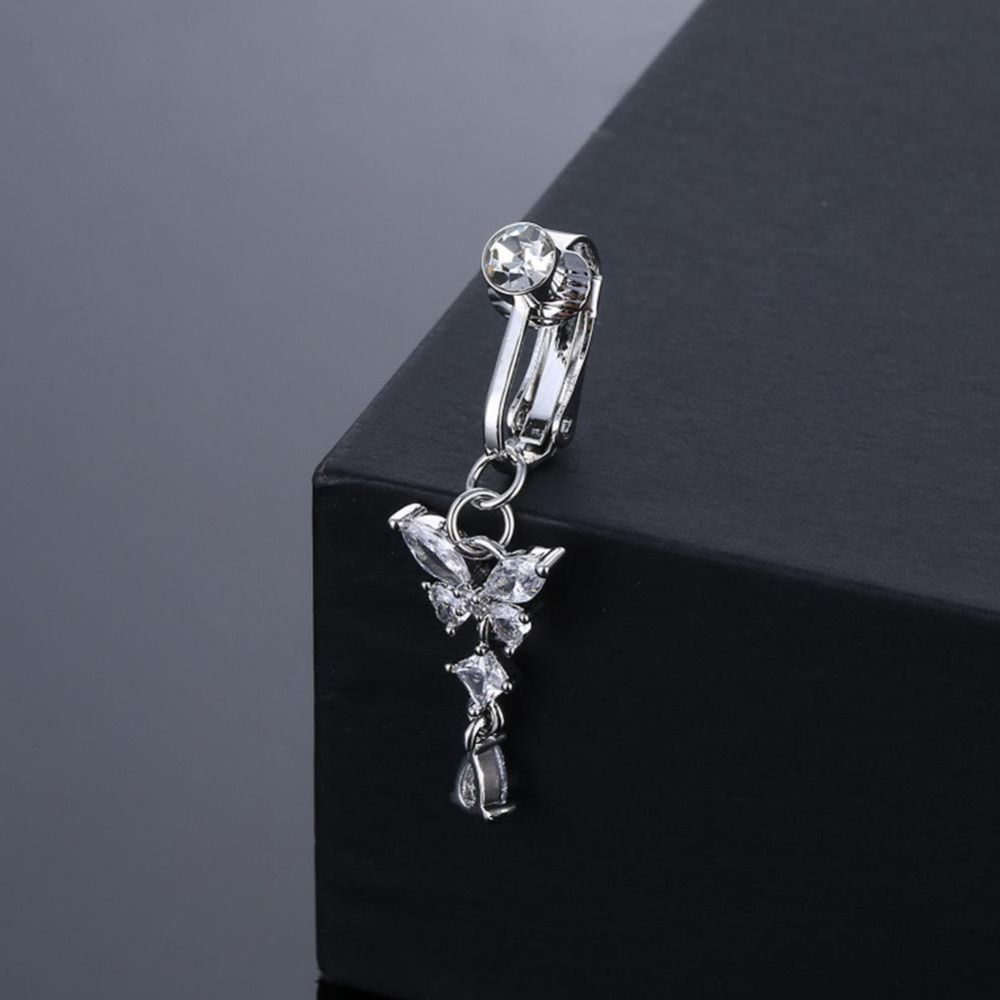 Butterfly Design Clip On Belly - Body Jewelry Belly Button Rings のレビューと価格
