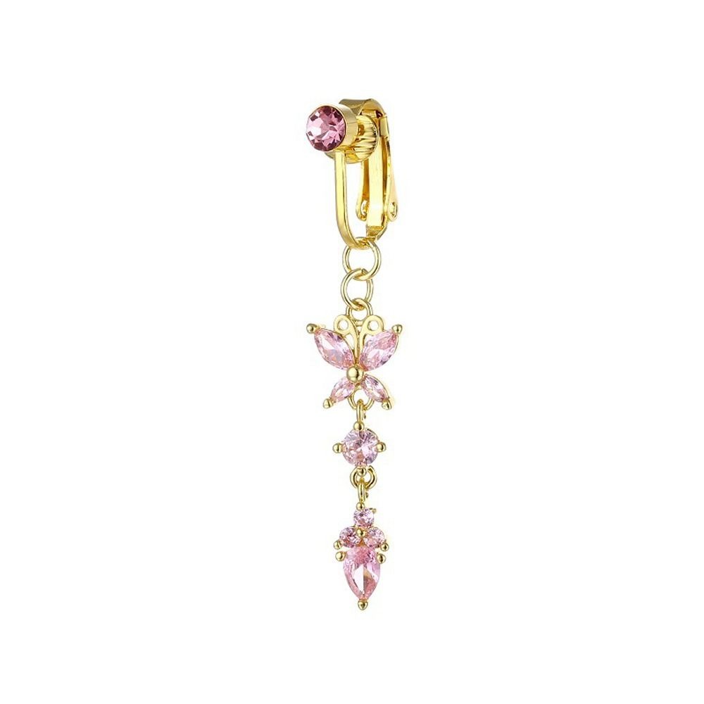 Butterfly Zircon Girl Gift Ele - Body Jewelry Belly Button Rings のレビューと価格