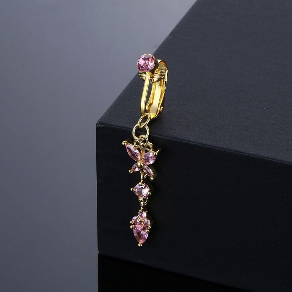 Butterfly Zircon Girl Gift Ele - Body Jewelry Belly Button Rings のレビューと価格