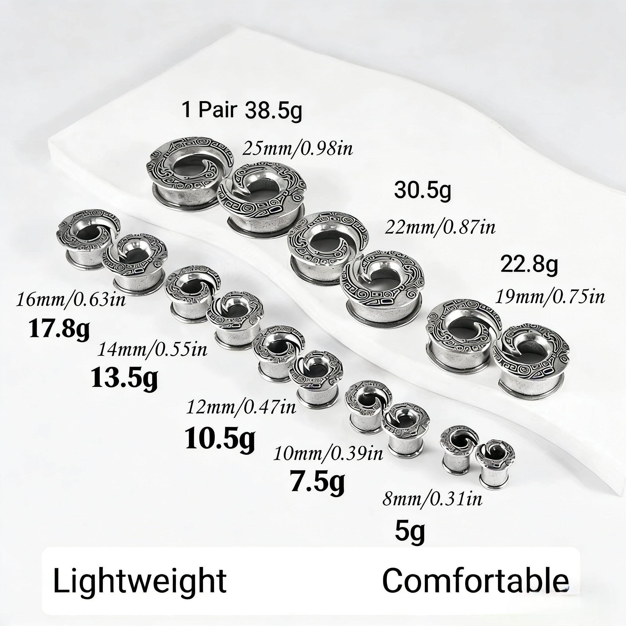 Vintage Spiral Ear Weights 1 P - Body Jewelry Hangers のレビューと価格