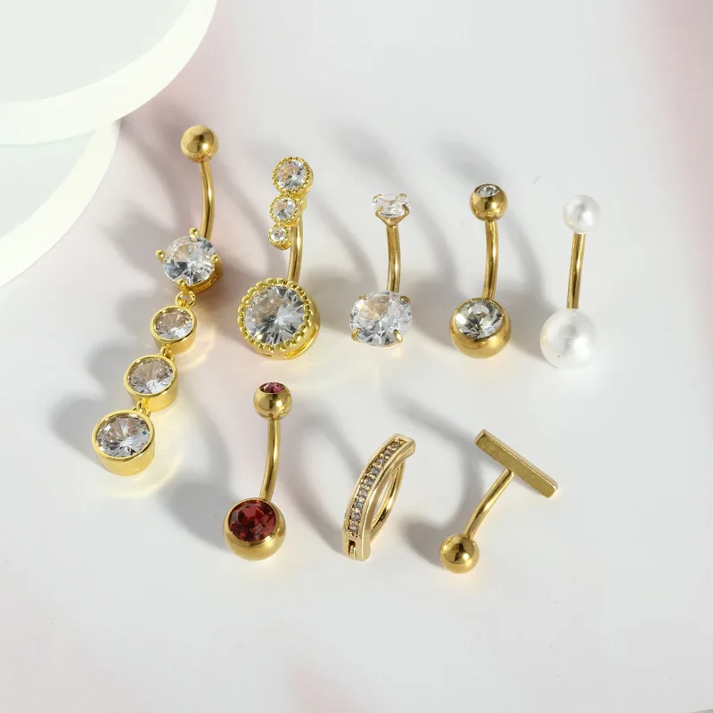 1pc Belly Chain Belly Button R - Body Jewelry Belly Button Rings のレビューと価格
