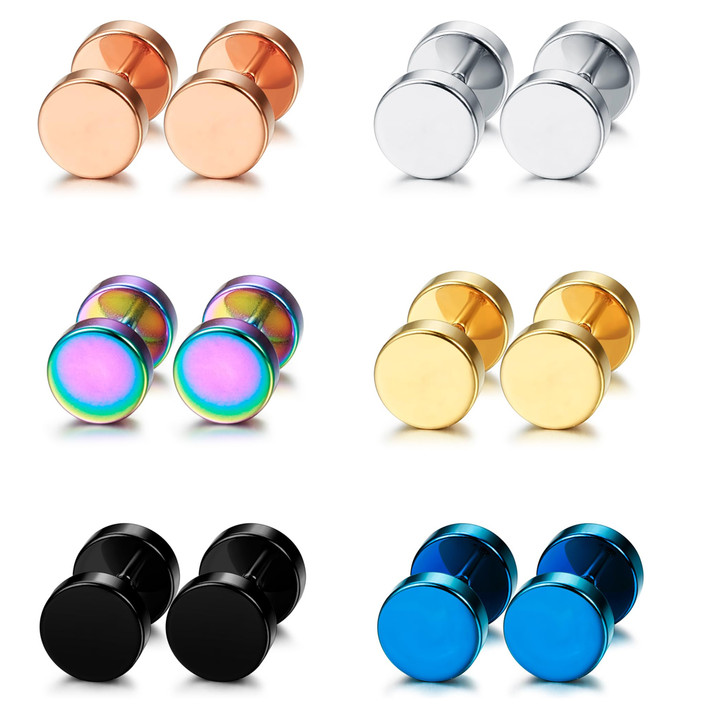 1 Pair/6 Pairs Stainless Steel - Body Jewelry Tunnels のレビューと価格