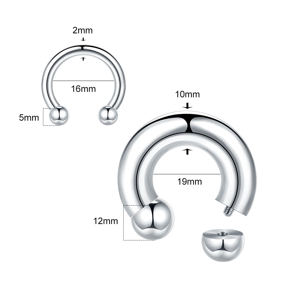 1PC 18G-00G Large Gauge Stainl - Body Jewelry Hangers のレビューと価格