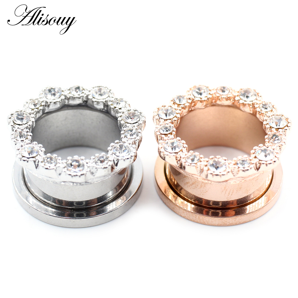 Alisouy 2pcs Stainless Steel F - Body Jewelry Tunnels のレビューと価格