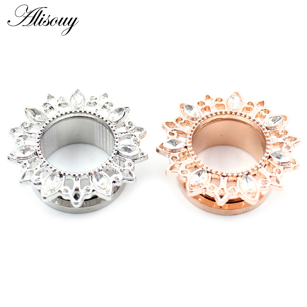 Alisouy 2pcs Stainless Steel F - Body Jewelry Tunnels のレビューと価格