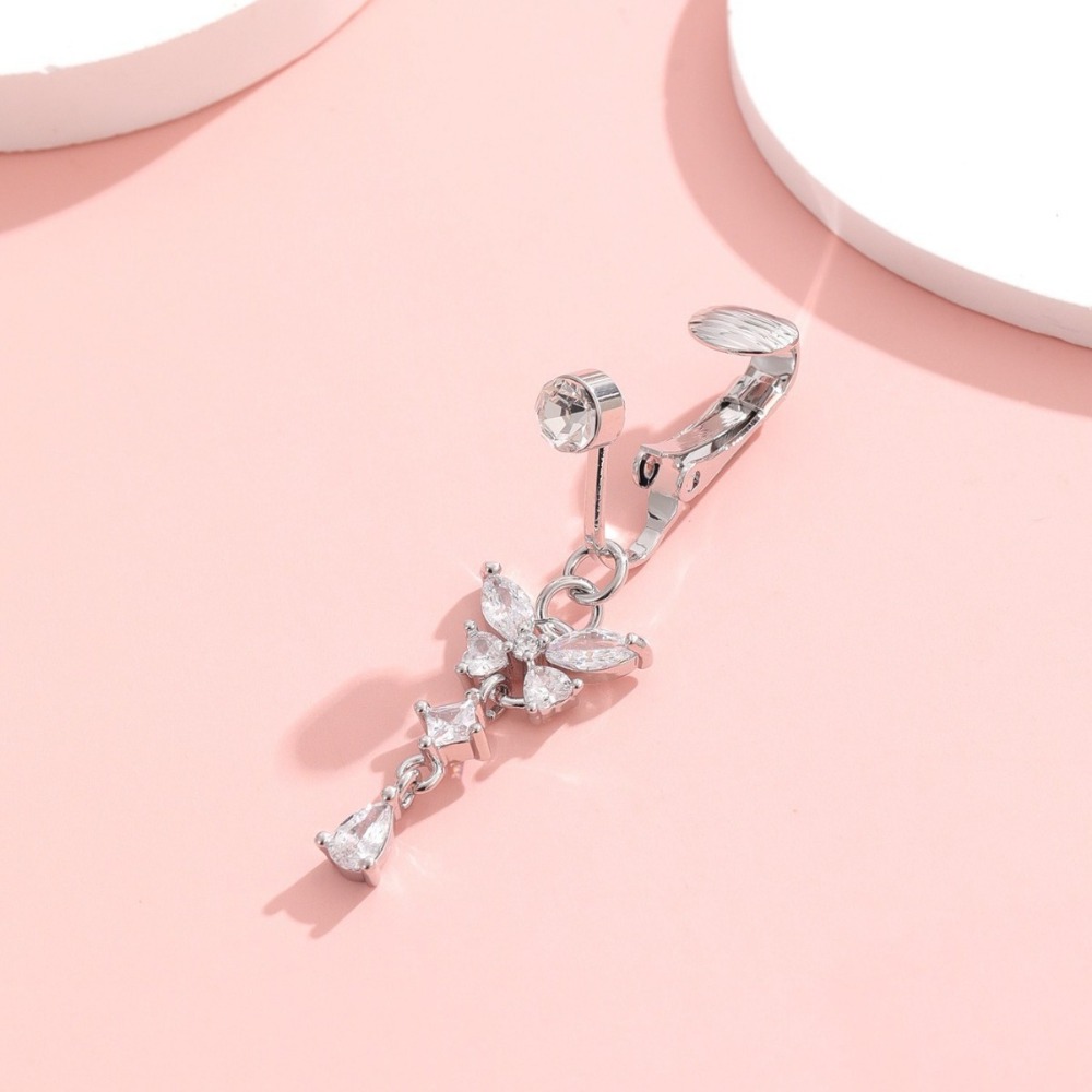 Butterfly Design Clip on Belly - Body Jewelry Belly Button Rings のレビューと価格