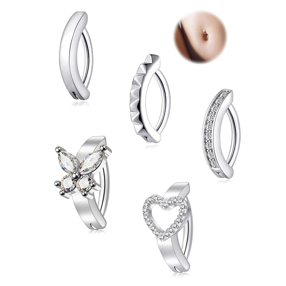 316L Stainless Steel Belly But - Body Jewelry Belly Button Rings のレビューと価格