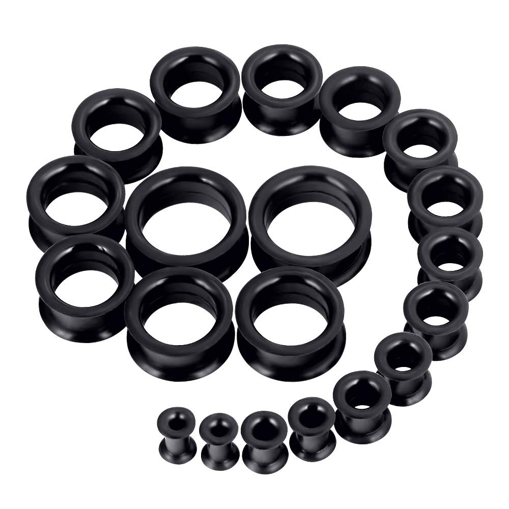 Pair Supersize Flexible Black  - Body Jewelry Tunnels のレビューと価格