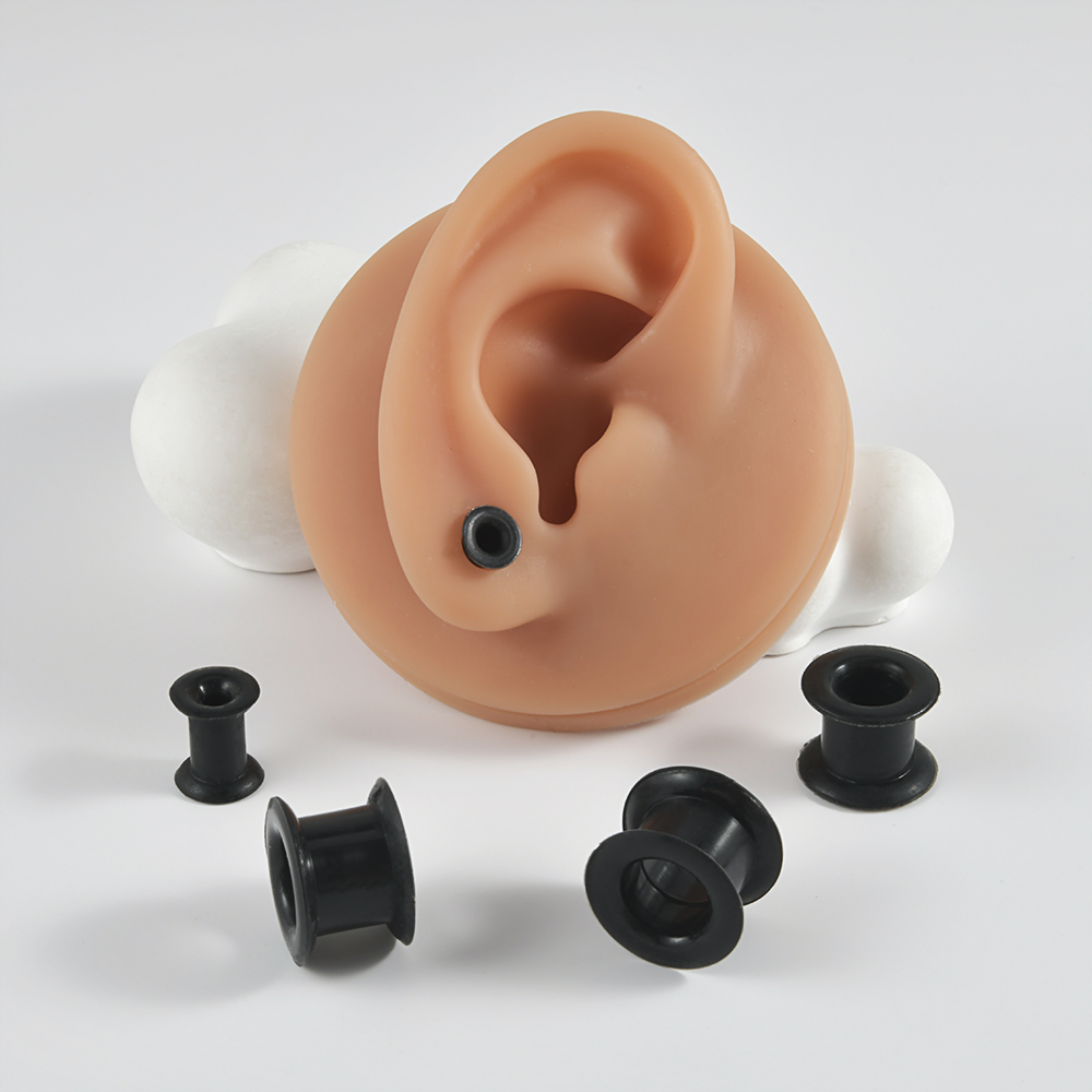 Pair Supersize Flexible Black  - Body Jewelry Tunnels のレビューと価格