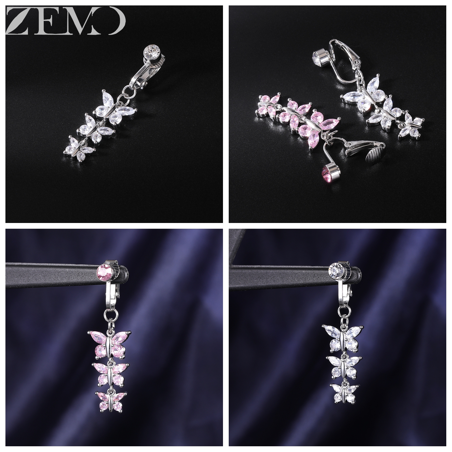 ZEMO 1 PC Stainless Steel Clip - Body Jewelry Belly Button Rings のレビューと価格