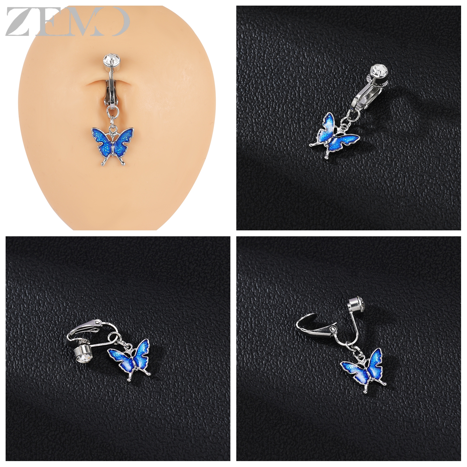ZEMO 1 PC Stainless Steel Clip - Body Jewelry Belly Button Rings のレビューと価格