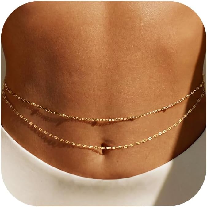 14K Gold Plated Waist Chain Wo - Body Jewelry Waist Chains のレビューと価格