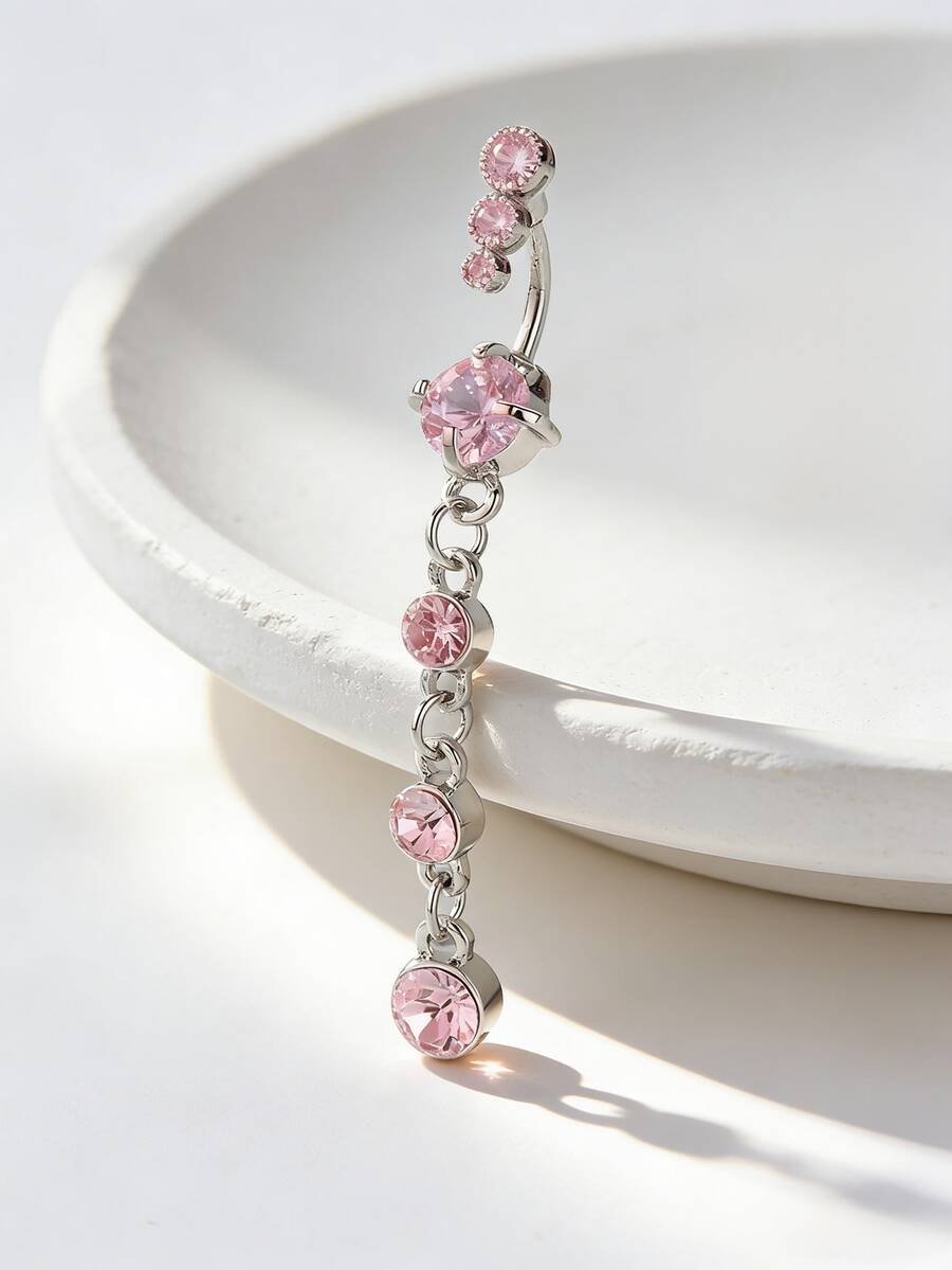 Cubic Zirconia Decorative Nave - Body Jewelry Belly Button Rings のレビューと価格