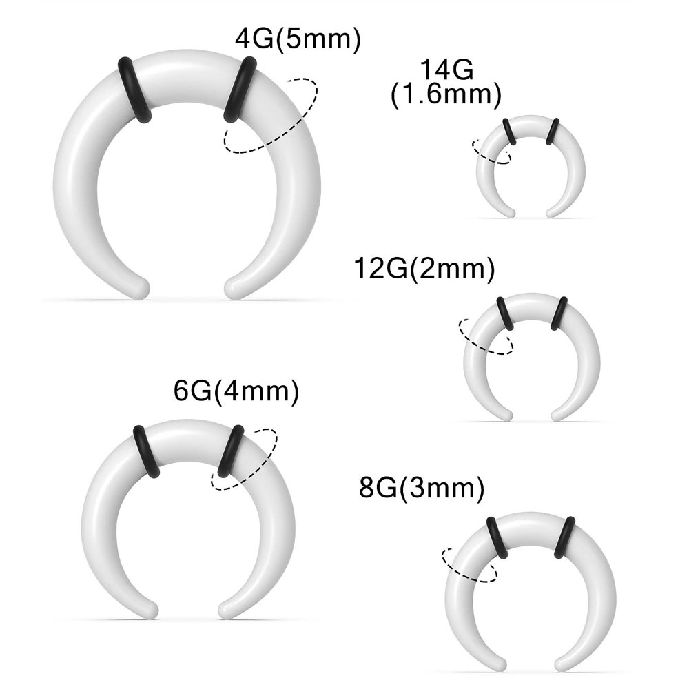 Large Septum Rings 14G 12G 8G  - Body Jewelry Tunnels のレビューと価格