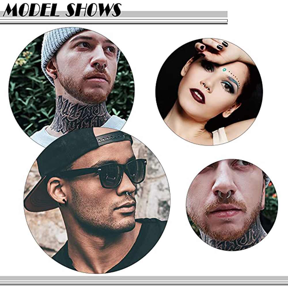 Large Septum Rings 14G 12G 8G  - Body Jewelry Tunnels のレビューと価格