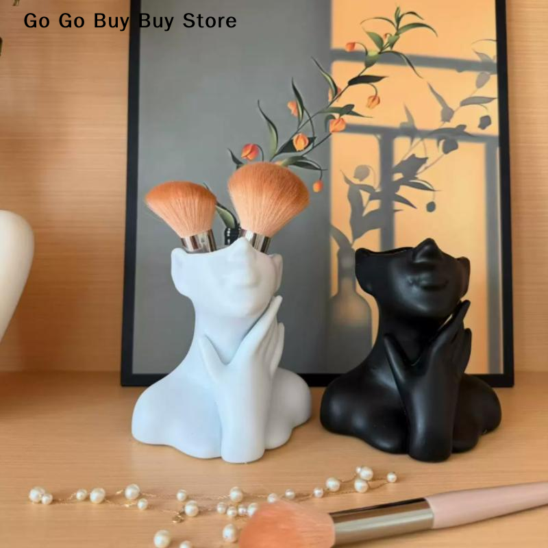 Creative Face Shape Makeup Bru - Body Jewelry Storage のレビューと価格